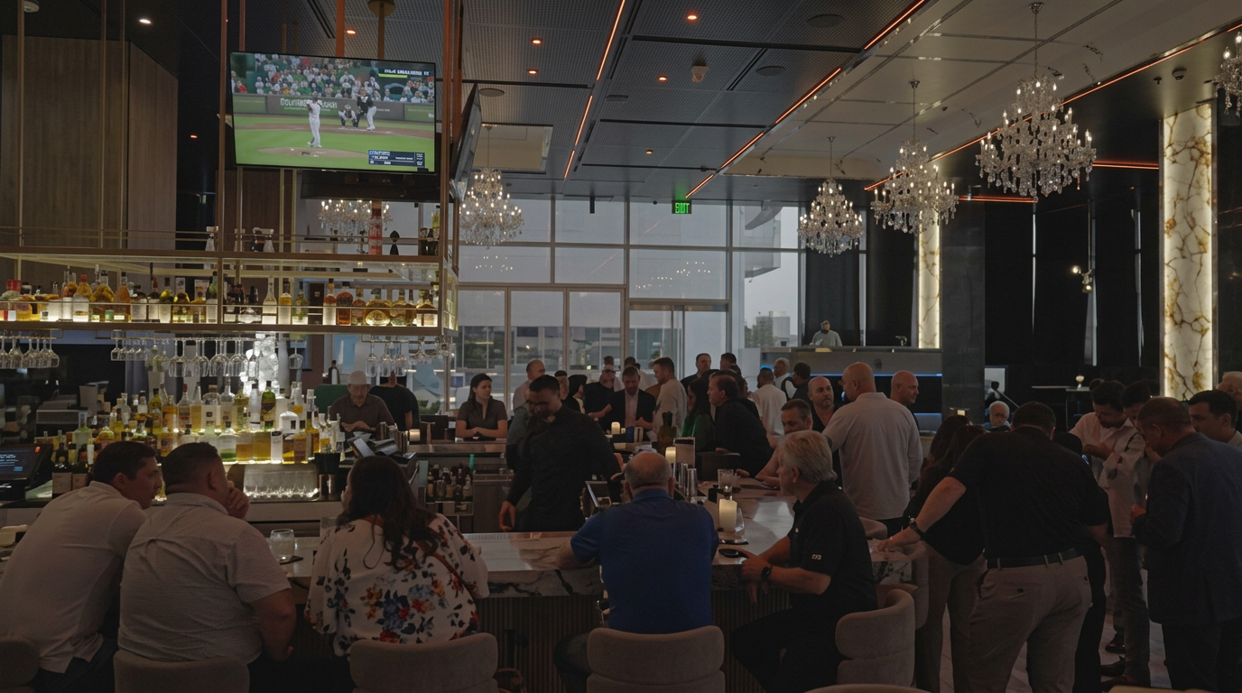 Roofing, HVAC and plumbing operators networking between American Dream Event sessions